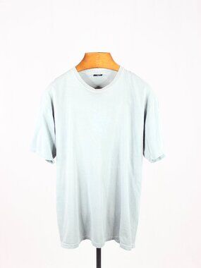 *Worn* STUSSY Blue Tonal Logo Cotton Short Sleeve Crew Neck T-Shirt, Size XL